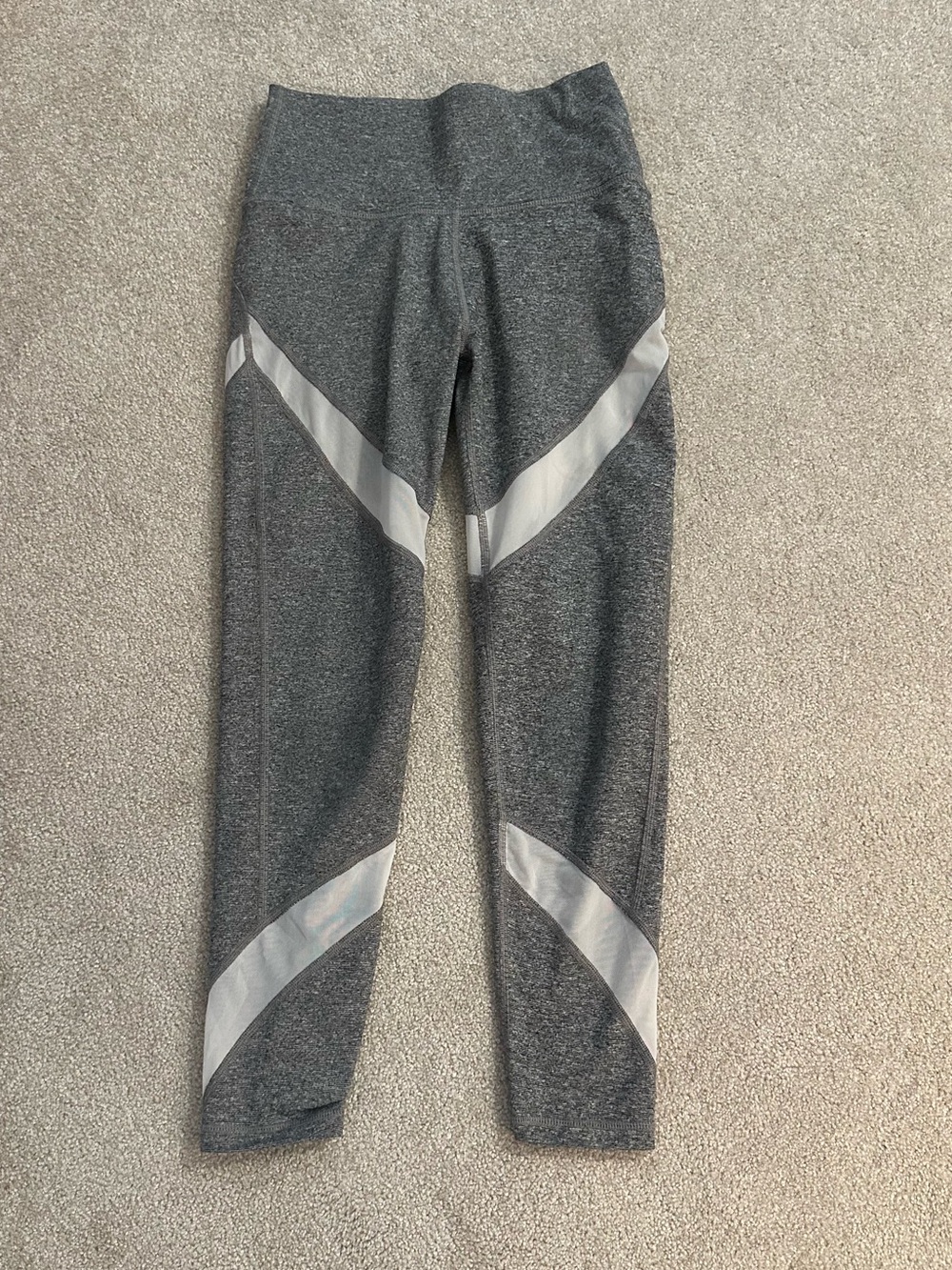 Aerie Gray Leggings with Stripes
